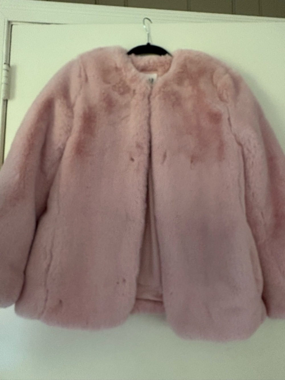 GAP Pink Faux Fur Short Jacket